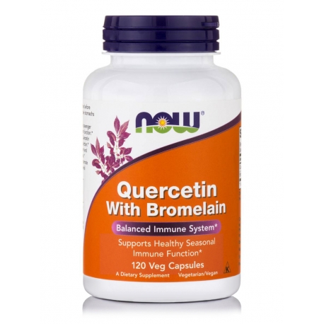 Quercetin with Bromelain 120 φυτοκάψουλες - Now