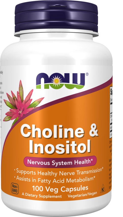 Choline & Inositol 500 mg 100 κάψουλες - Now