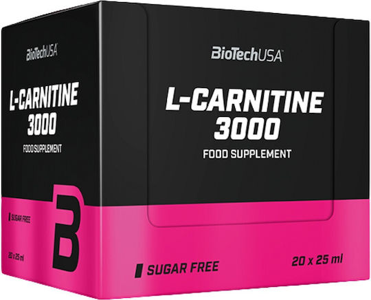 Biotech USA L-carnitine 3000 με Καρνιτίνη 3000mg και Γεύση πορτοκάλι 20 x 25ml