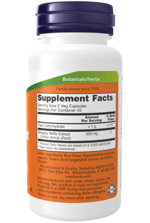 Now Foods Nettle Root Extract Vegetarian 250mg 90 φυτικές κάψουλες